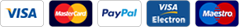 Accepted pay methods, Visa, Visa Electron, Maestro,  Mastercard, PayPal